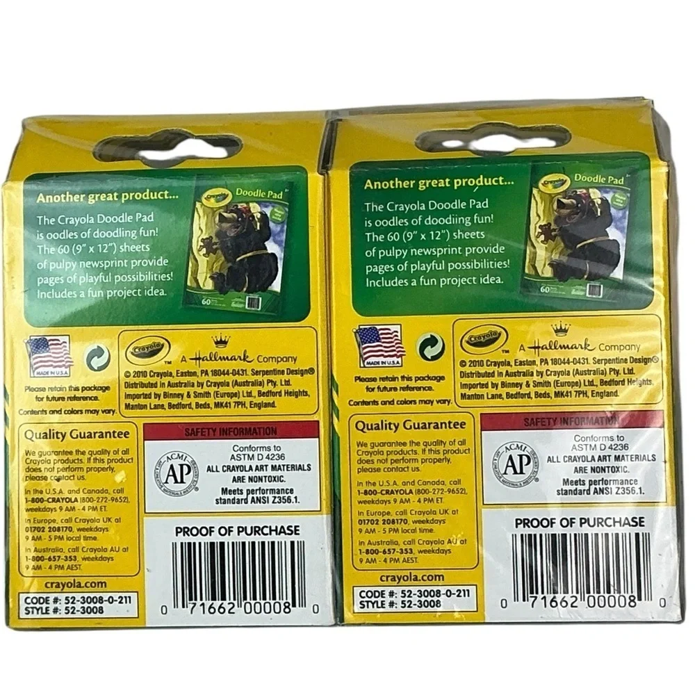 Crayola Crayons Made in USA Non Toxic Non Smudge Formula 8 Ct Boxes 12 Box Lot